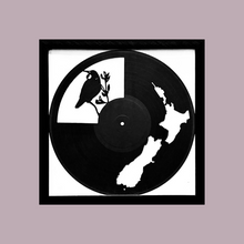 Load image into Gallery viewer, NZ Map & Tui | Vinyl Record Wall Art | Vinyl Revamp