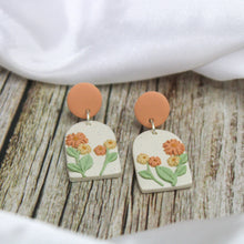Load image into Gallery viewer, Polymer Clay Flower Earrings | Handmade Flower Jewellery NZ