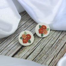 Load image into Gallery viewer, Polymer Clay Flower Stud Earrings | Wildflower Arch Stud Earrings Petite