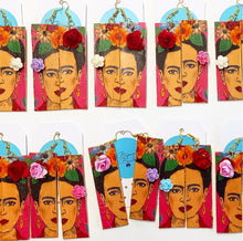 Load image into Gallery viewer, Frida Kahlo | Folk Art Earrings | Bijoux Beach