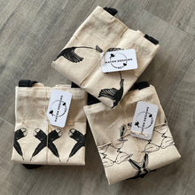 Load image into Gallery viewer, ‘Huia Kiss Kiss Kiss’ | Tea Towel + Tote Bag | GIFT SET