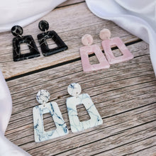 Load image into Gallery viewer, Faux Stone Trapezium | Earrings | Arias Design Co