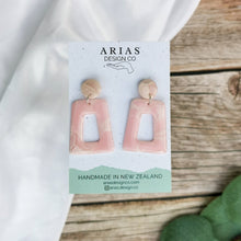 Load image into Gallery viewer, Faux Stone Trapezium | Earrings | Arias Design Co