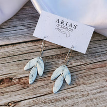 Load image into Gallery viewer, Faux Stone Petal | Hoop Earrings | Arias Design Co