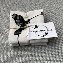 Load image into Gallery viewer, ‘Tui Flight Path’ | Napkin Set of 2 | HDNZ