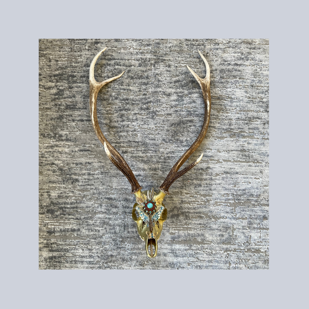 ‘Persian Turquoise’ | Adorned Antlers | Lisa Hoskins