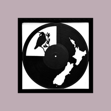 Load image into Gallery viewer, NZ Map &amp; Tui | Vinyl Record Wall Art | Vinyl Revamp
