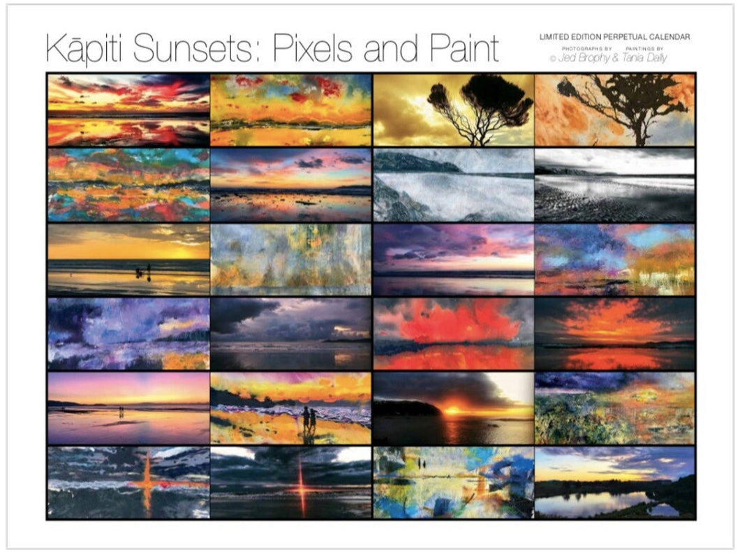 Kapiti Sunsets: Pixels and Paint | Calendar | Tania Dally