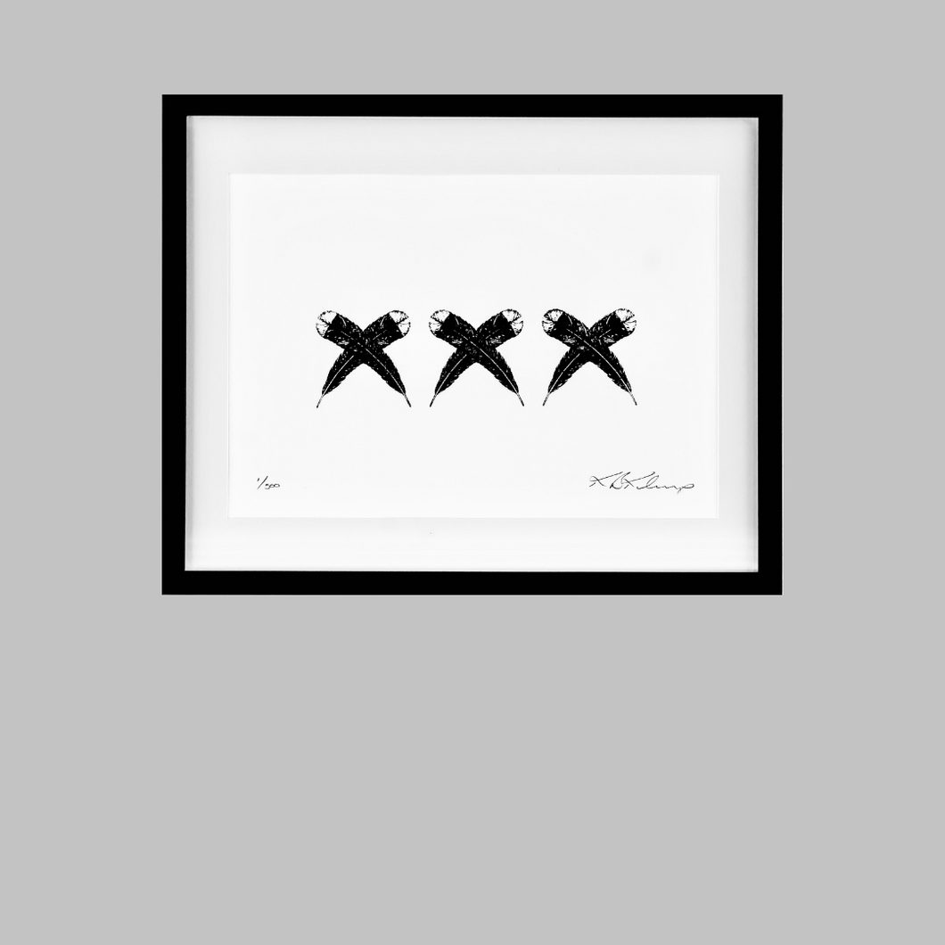 'Huia Kiss Kiss Kiss' | Framed A3 Print | Limited & Signed | HDNZ
