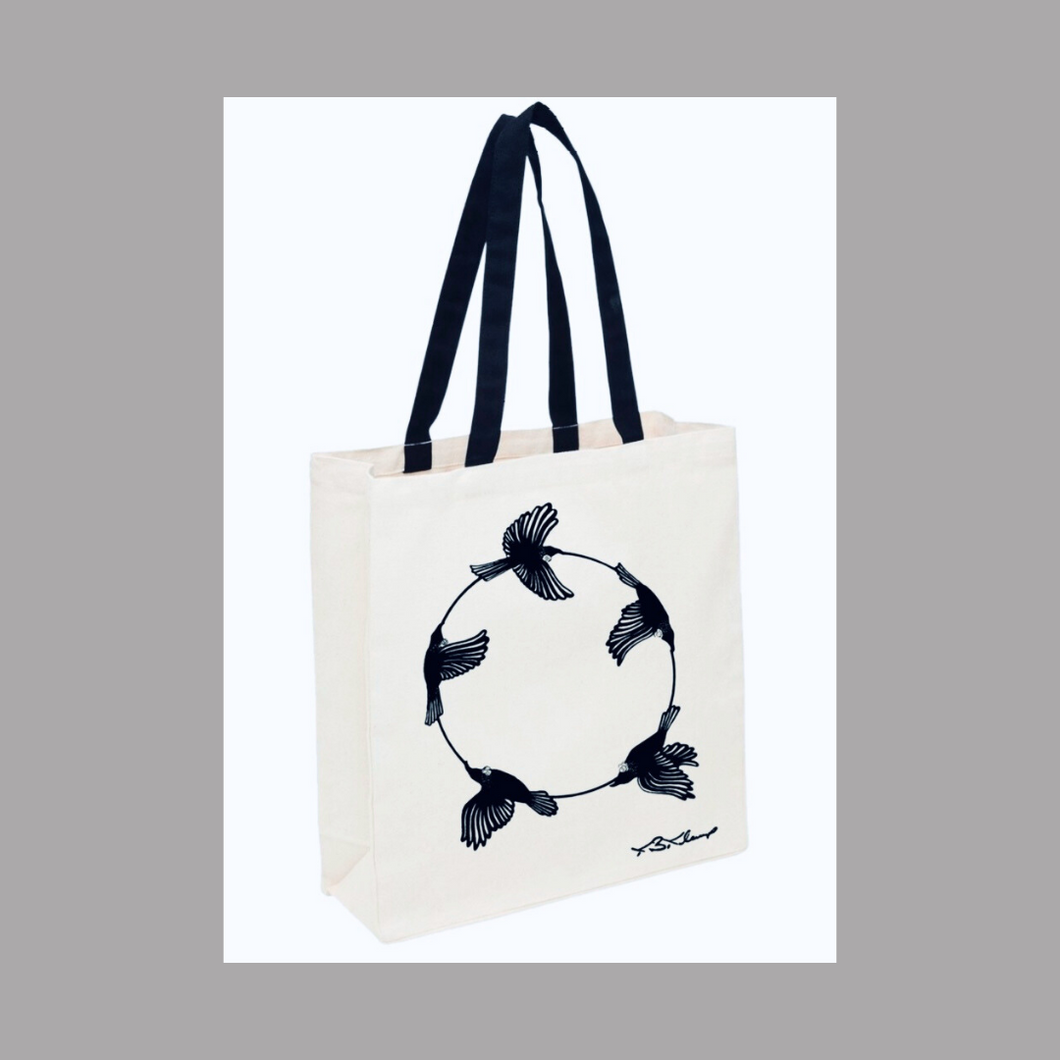 'Tui Flight Path' | Gusset Tote Bag | HDNZ