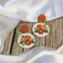 Load image into Gallery viewer, Polymer Clay Flower Earrings | Arias Design Co Flower Jewellery
