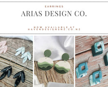 Load image into Gallery viewer, Faux Stone Hexagon | Stud Earrings | Arias Design Co
