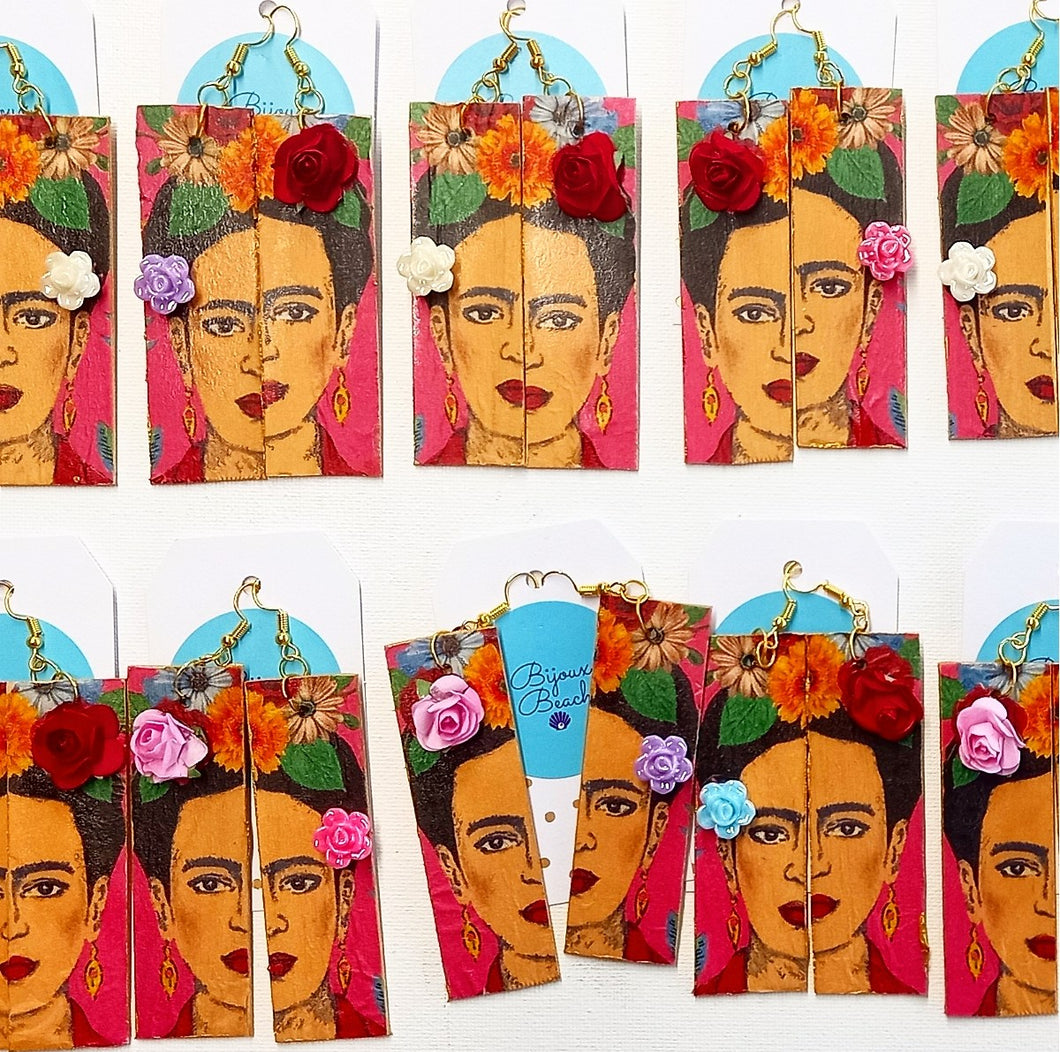 Frida Kahlo | Folk Art Earrings | Bijoux Beach