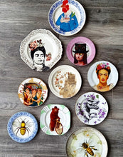 Load image into Gallery viewer, Large ‘Frida:2’ | Upcycled Vintage Plate Art | Bijoux Beach
