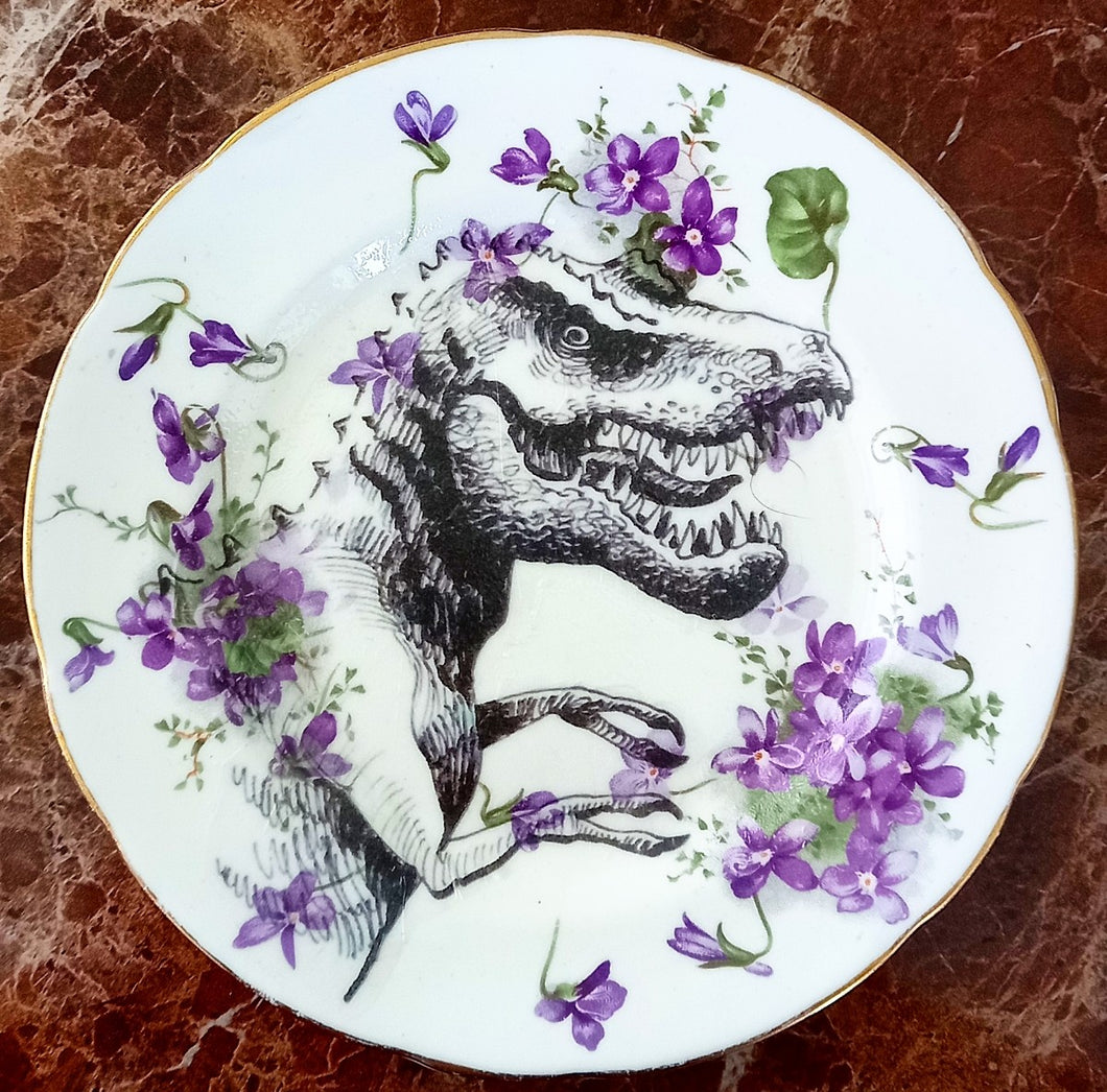 ‘T-REX’ | Vintage Plate Wall Art | Bijoux Beach