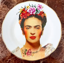 Load image into Gallery viewer, Small ‘Frida’ | Upcycled Vintage Plate Art | Bijoux Beach

