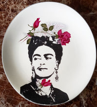 Load image into Gallery viewer, Large ‘Frida:1’ | Upcycled Vintage Plate Art | Bijoux Beach
