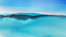 Load image into Gallery viewer, ‘Blue Horizon’ | Framed Ink Art | Limitless Abstracts

