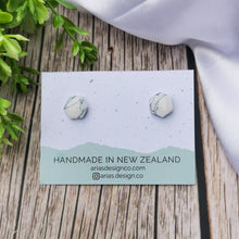 Load image into Gallery viewer, Faux Stone Hexagon | Stud Earrings | Arias Design Co
