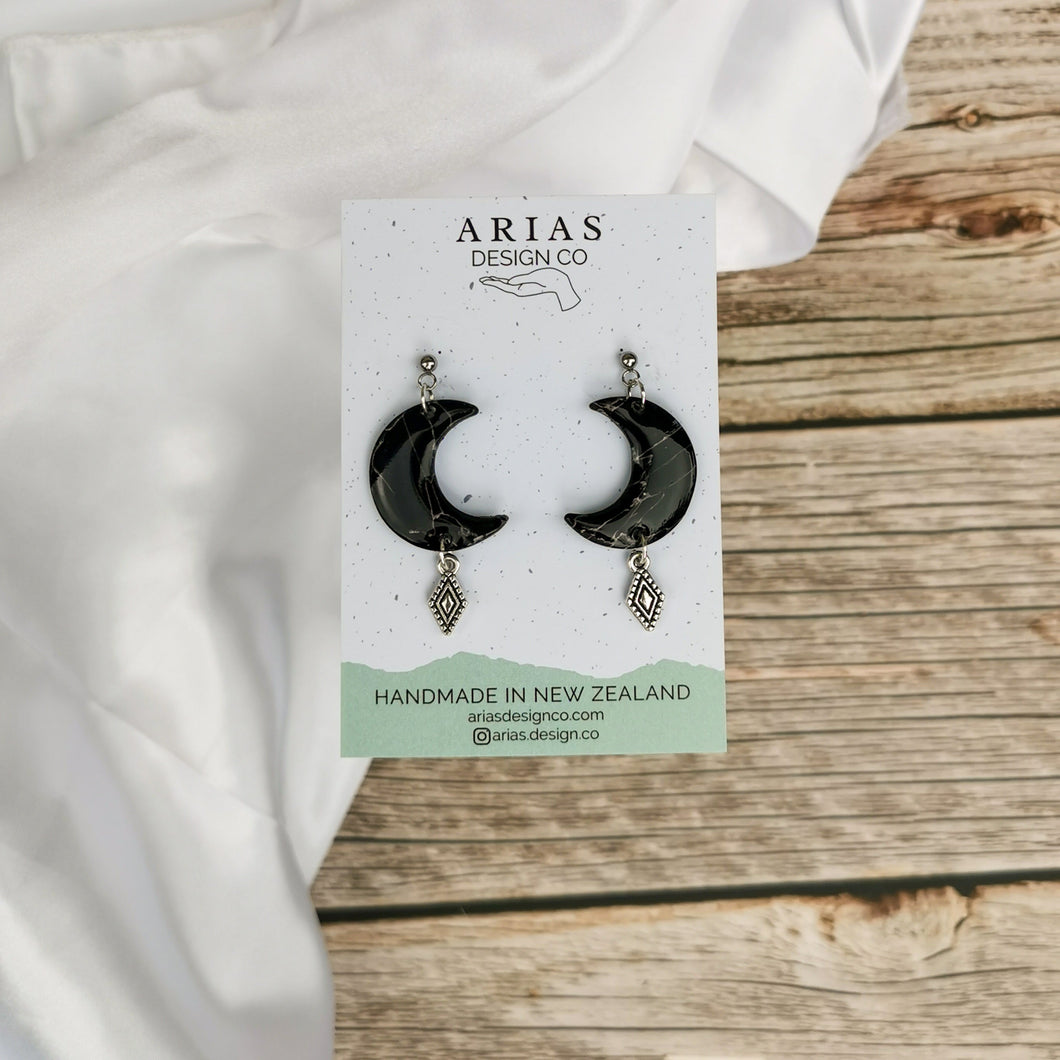 Faux Stone Luna | Earrings | Arias Design Co