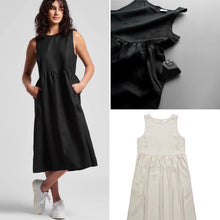 Load image into Gallery viewer, ‘Tui Flight Path’ |  Black 2 Pocket ‘LadyDoll’ Dress  | HDNZ
